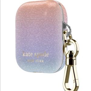 Kate Spade New York AirPods case-ombré glitter pink.